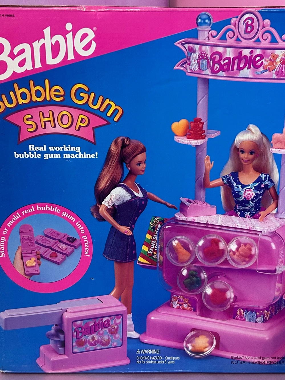 New Barbie Pink and Blue Bubble Gum Shop Playset